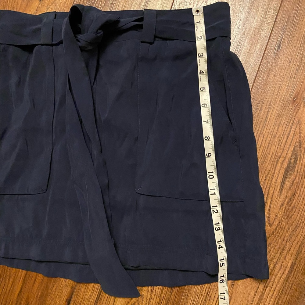 NWT old navy navy blue skirt modal blend tie waist pockets short medium - Picture 5 of 8